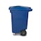 Toter 96 Gal. Blue Trash Can with Lid and Wheels (2 caster 2 standard) ACC96 - alternate 8